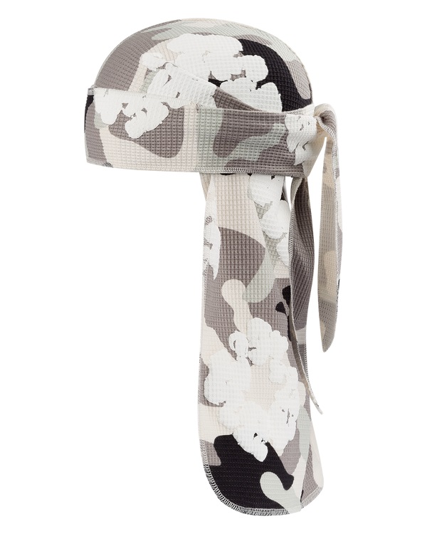White Camo Cotton Wreath Durag