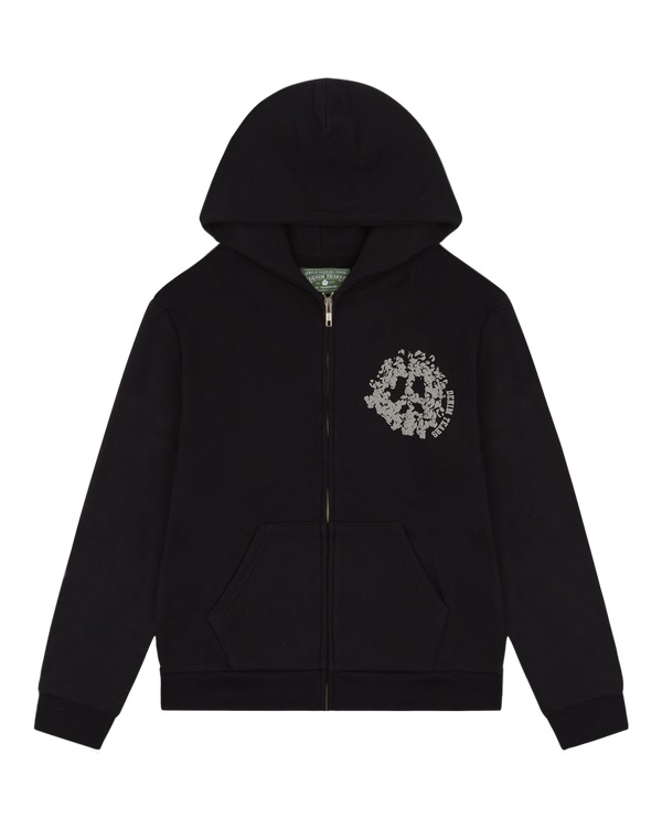 Denim University Zip Hoodie Black