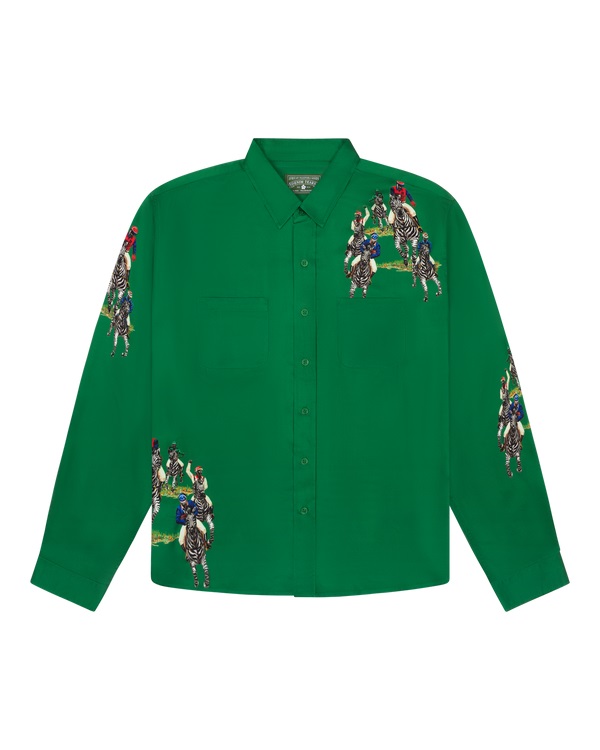 Jockey Riders Button Up Green