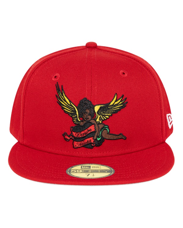 Black Cherub New Era Hat Red