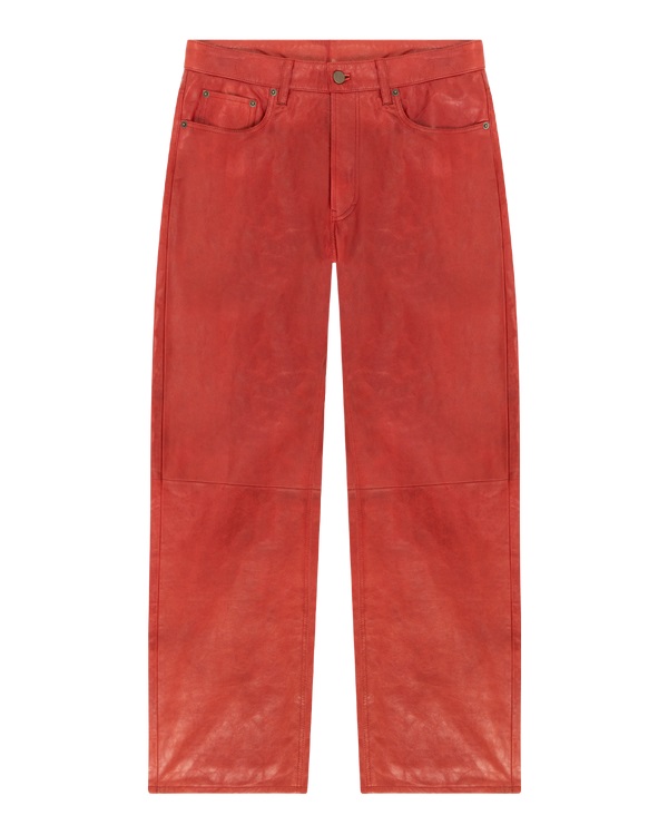 Red Guts Leather Pants