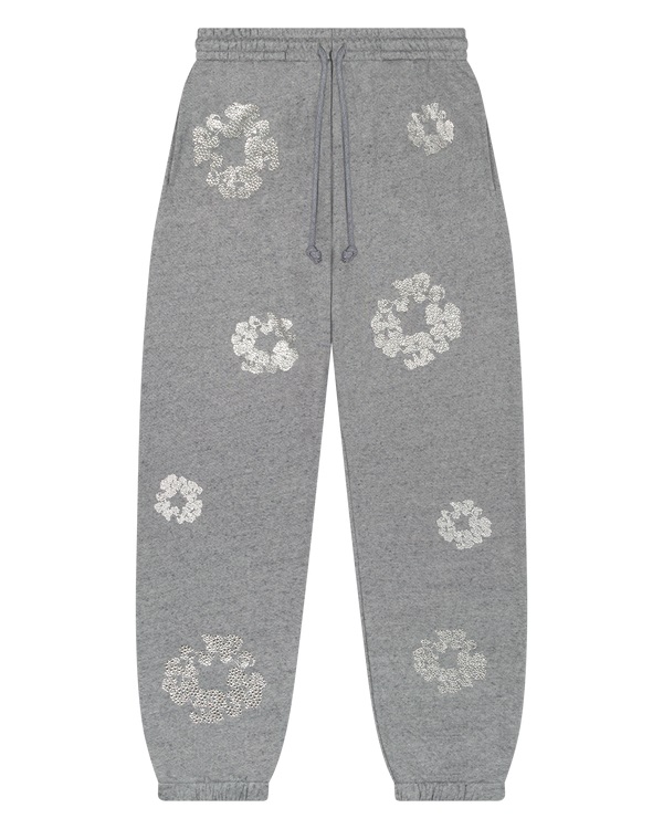 Cashmere Swarovski Cotton Wreath Sweatpants Grey