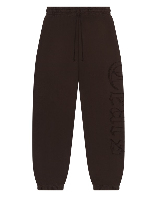 Tears Cut Out Sweatpants Brown