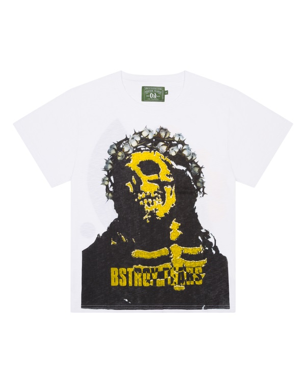 Bstroy Tears Crown Made of Cotton Tee White