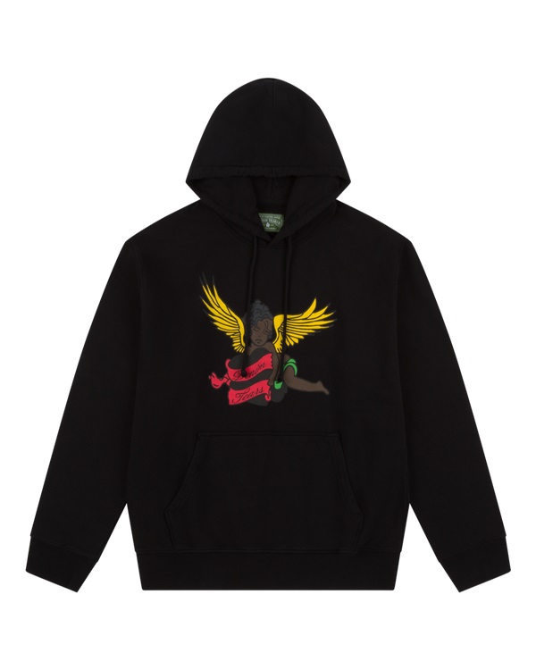 Black Cherub Hoodie Black