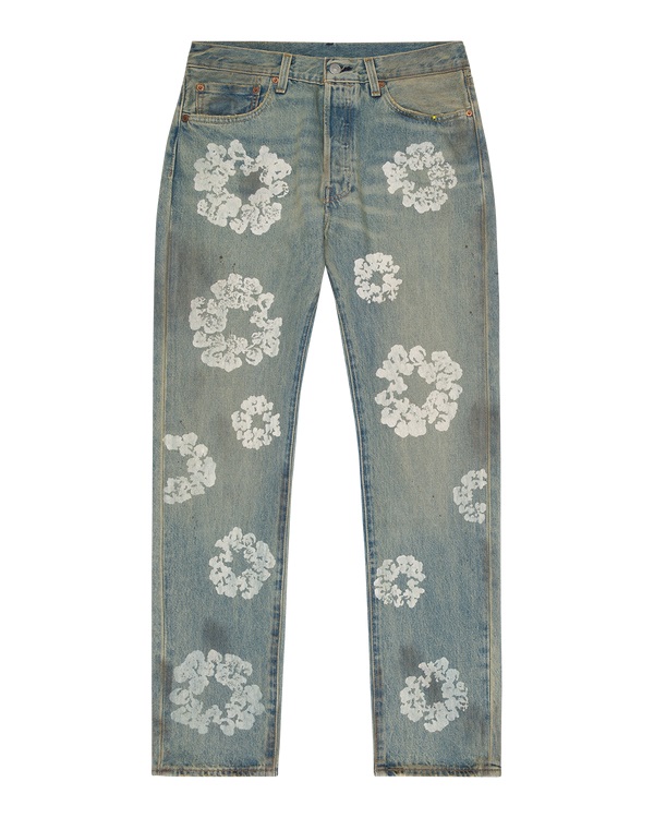 Dirty Wash Wreath 501 Light Wash