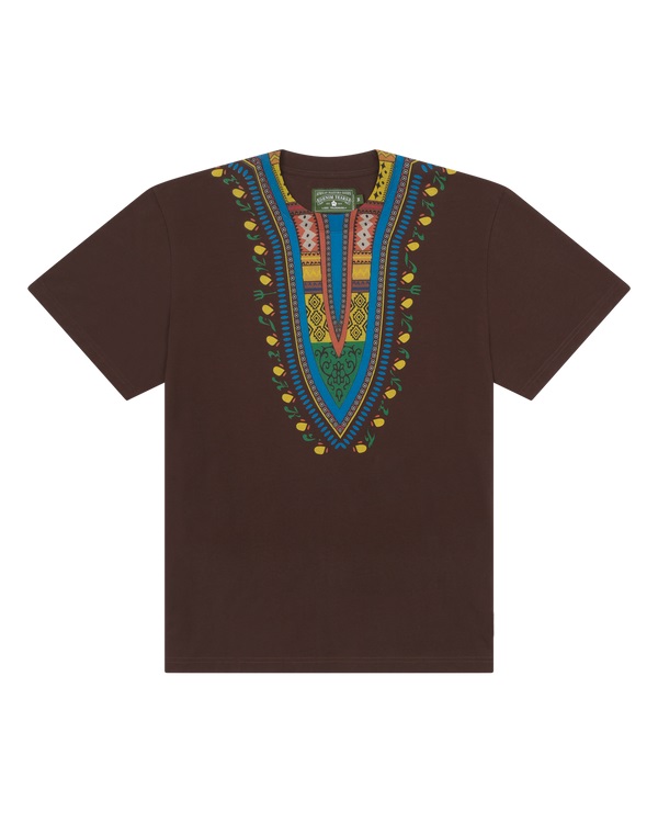 Dashiki Trompe L'oeil Tee Brown