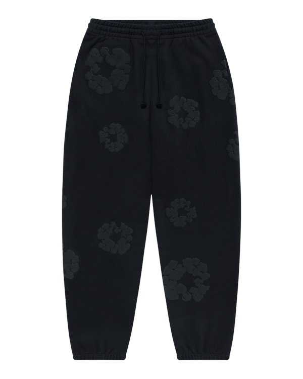 Mono Cotton Wreath Sweatpants Black