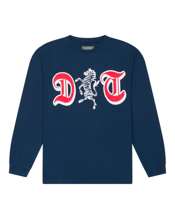 DT Zebra Crest Long Sleeve Tee Navy