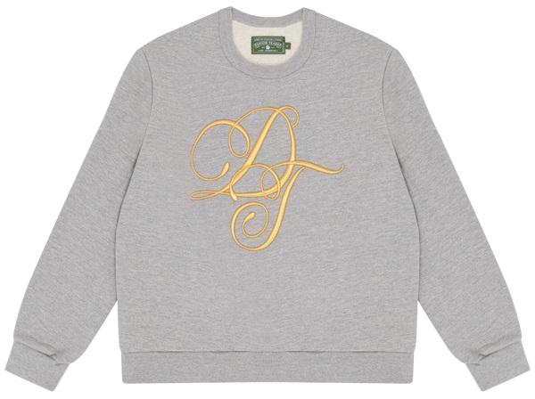 DT Metallic Gold Script Crewneck