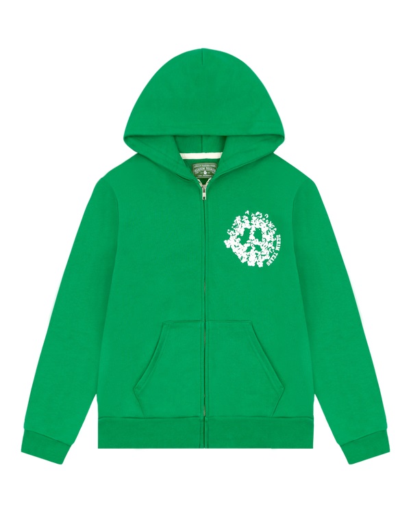Denim University Zip Hoodie Green