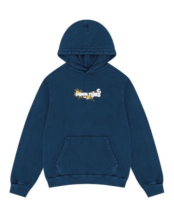 Embroidered Logo Hoodie Navy
