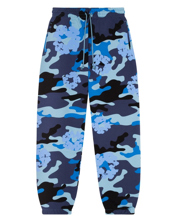 Blue Camo Cotton Wreath Sweatpant