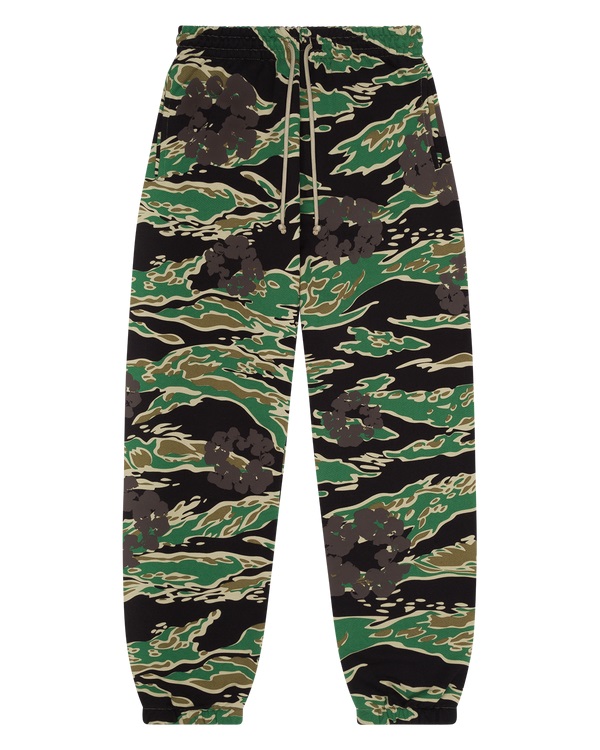 Green Camo Cotton Wreath Sweatpant
