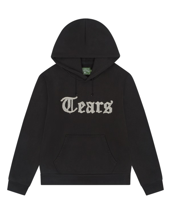 Tears Cut Out Hoodie Charcoal