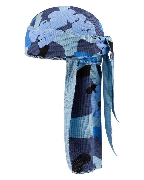 Blue Camo Cotton Wreath Durag