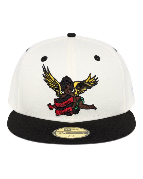 Black Cherub New Era Hat Natural