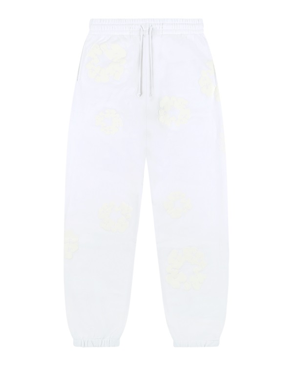 Mono Cotton Wreath Sweatpants White