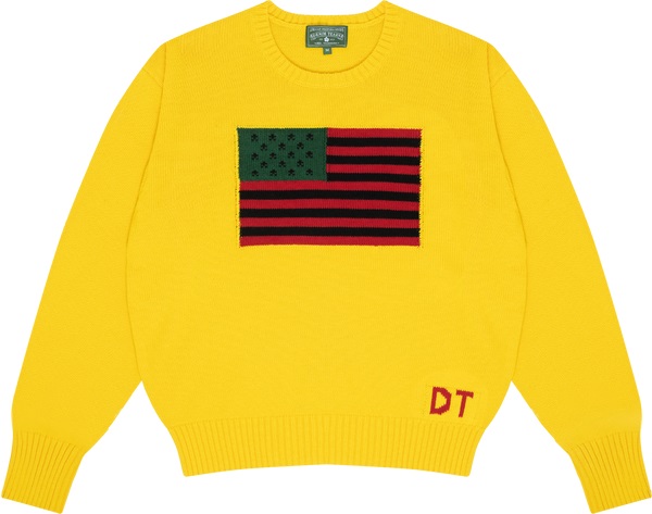 1619 Pan African Flag Sweater Yellow