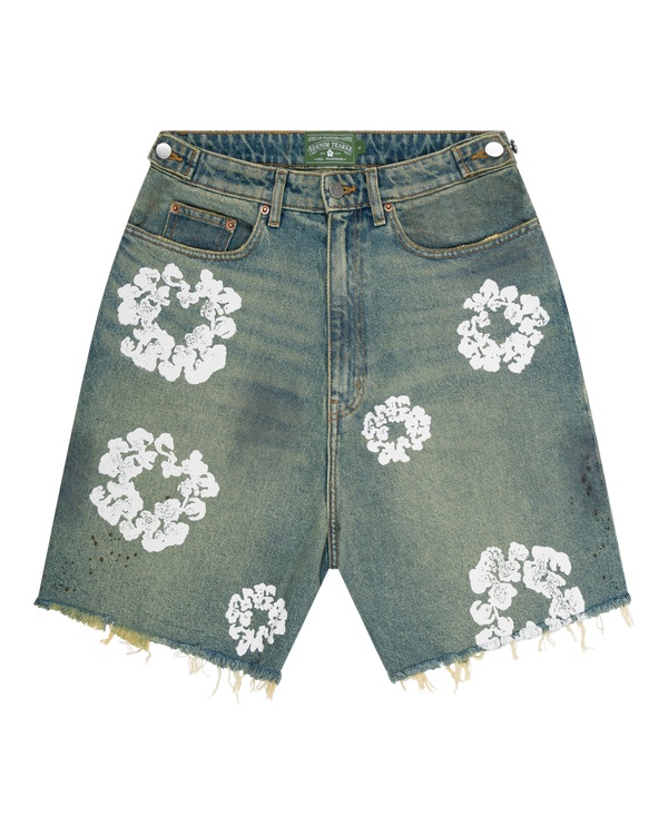 Dirty Wash Wreath Short Light Wash