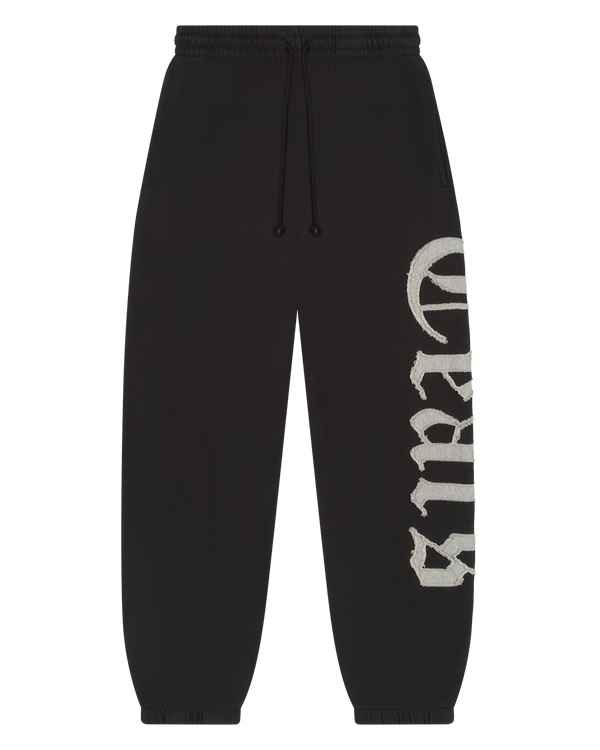 Tears Cut Out Sweatpants Charcoal