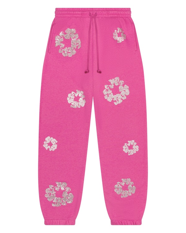 Cashmere Swarovski Cotton Wreath Sweatpants Pink