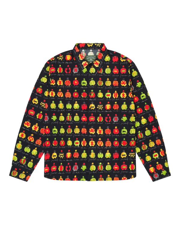 Watercolor Jockey Button Up