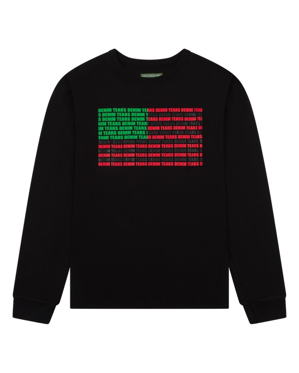Logo Flag Long Sleeve Tee Black
