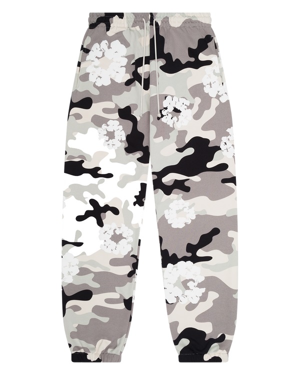 White Camo Cotton Wreath Sweatpant