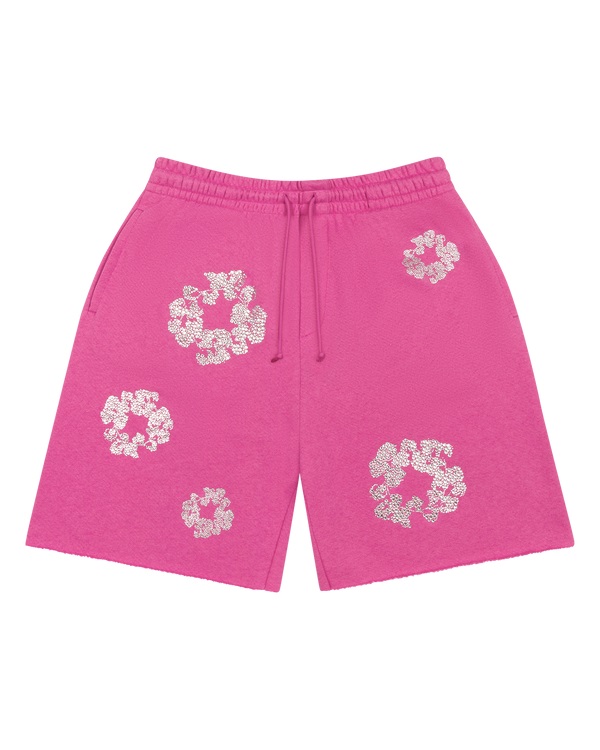 Cashmere Swarovski Cotton Wreath Shorts Pink