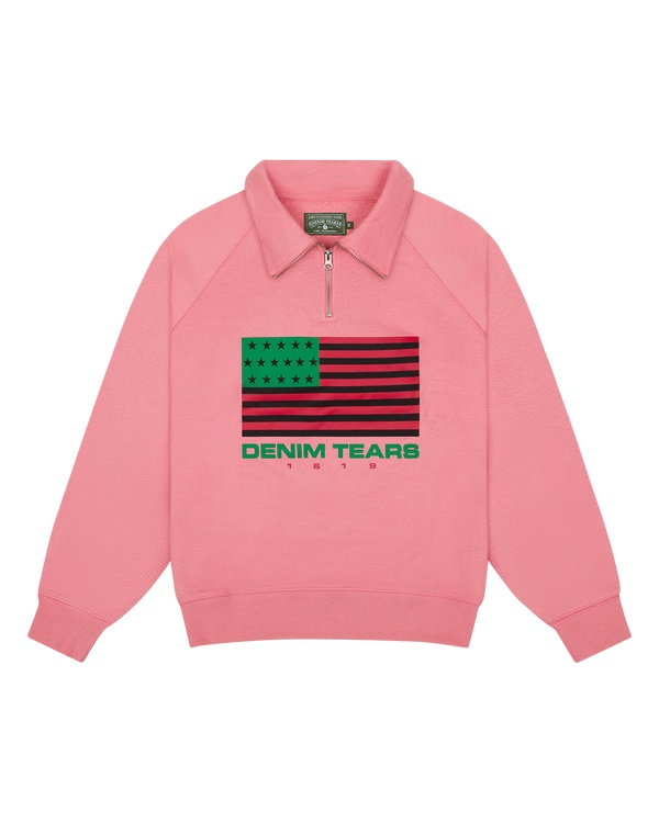 ADG Pan African American Flag Half Zip Pink