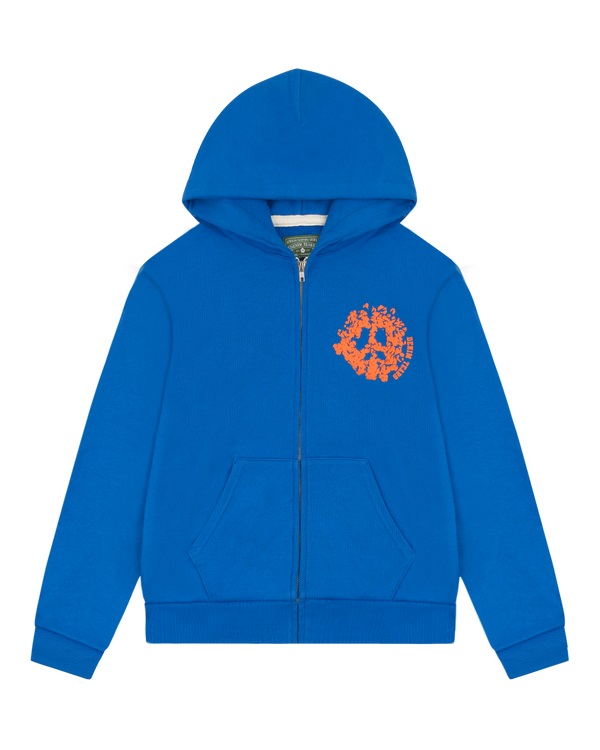 Denim University Zip Hoodie Royal Blue