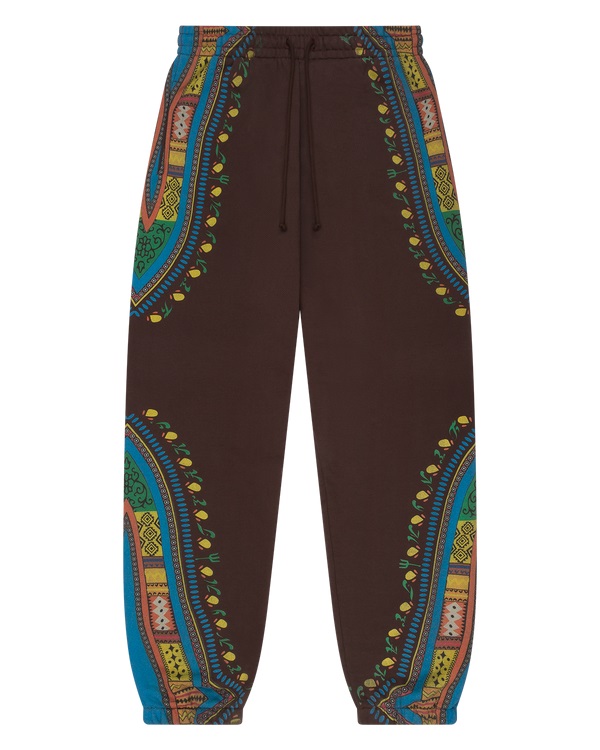 Dashiki Trompe L'oeil Sweatpants Brown